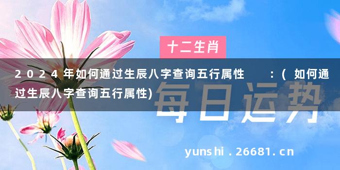 2024年如何通过生辰八字查询五行属性  :(如何通过生辰八字查询五行属性)